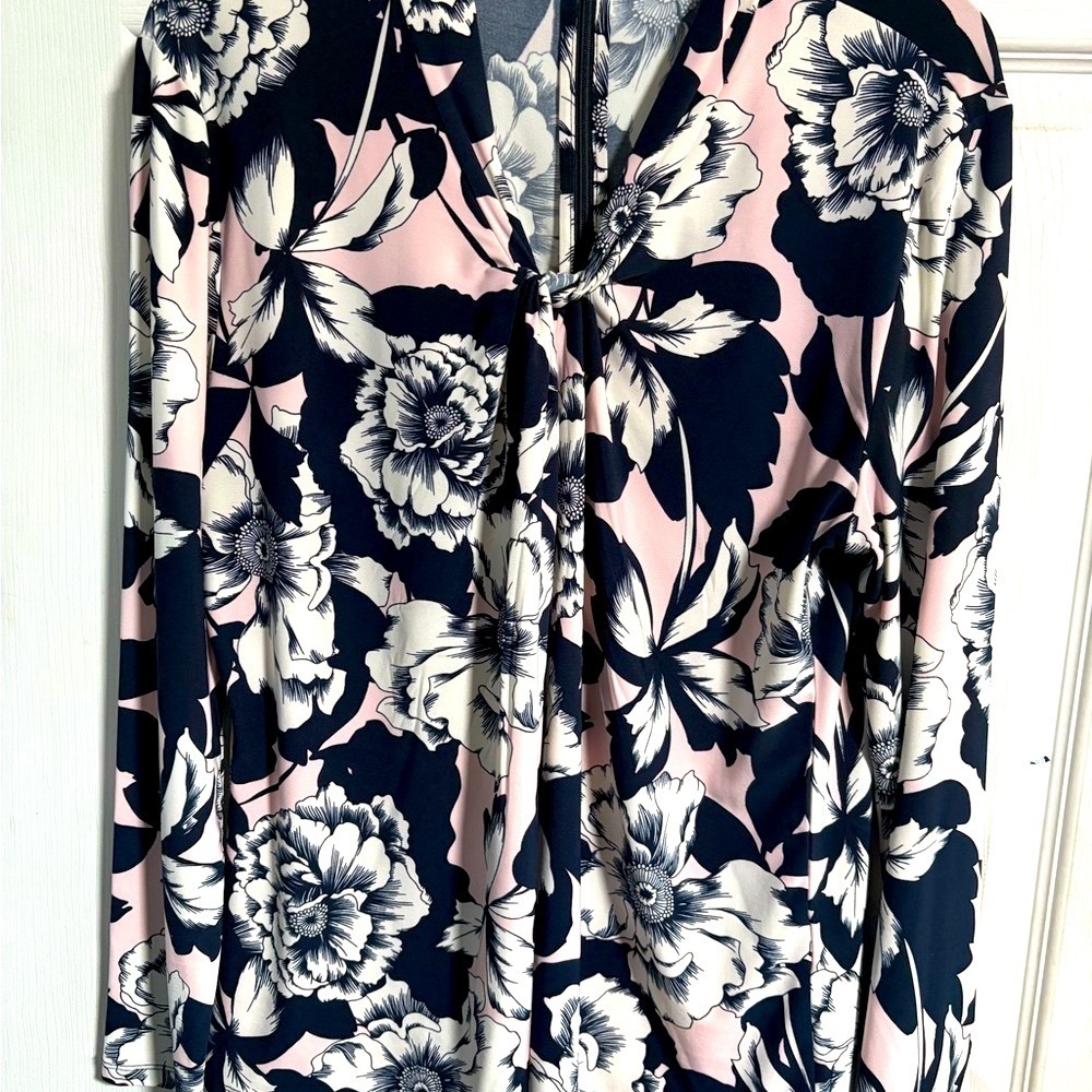 Tommy Hilfiger Pink and Navy Floral Blouse